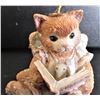 Image 4 : Calico Kittens "Kitten Angel Reading Book" Ornament 1993 - In Box