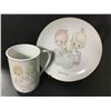 Image 1 : Precious Moments January Tea Cup and January Plate