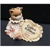 Image 1 : Calico Kittens: Logo Figurine 1992 - 669179 - Kitten with Needlepoint