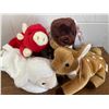 Image 1 : TY Beanie Baby - FOUR  Fleece, Whisper, Runner and Snort