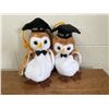 Image 1 : TY Beanie Baby -  TWO Class of '00 Graduation Owls