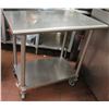 Image 1 : Metal Rolling Kitchen Prep Table w/ Undershelf 24"x36"x36"