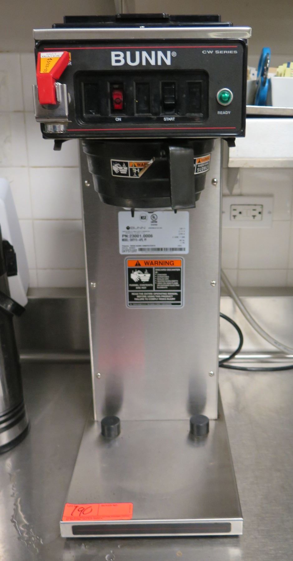 Bunn Pot Riser Bunn CW Series Air Pot Coffee Brewer - Oahu Auctions