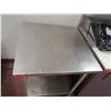 Image 2 : Metal Rolling Kitchen Prep Table w/ Undershelf 30"x30"x36"