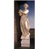 Image 1 : Greco-Roman Statue, Goddess of Spring, on Base, Solid Marble 17" x 17" x 84"H