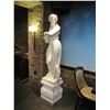 Image 2 : Greco-Roman Statue, Goddess of Autumn, on Base, Solid Marble 17" x 17" x 84"H