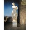 Image 2 : Greco-Roman Statue, Goddess of the Hearth, on Base, Solid Marble 17" x 17" x 84"H