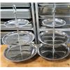 Image 1 : Qty 2 Three-Tier Round Metal Serving Dishes