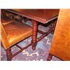 Image 8 : Wooden Dining Table 48" x 72"  & 6 Upholstered Chairs 46"H