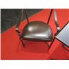 Image 9 : Metal Table w/ Pedestal Base 36"x24" & 2 Upholstered Chairs 36"H