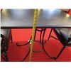 Image 14 : Metal Table w/ Pedestal Base 36"x24" & 2 Upholstered Chairs 36"H