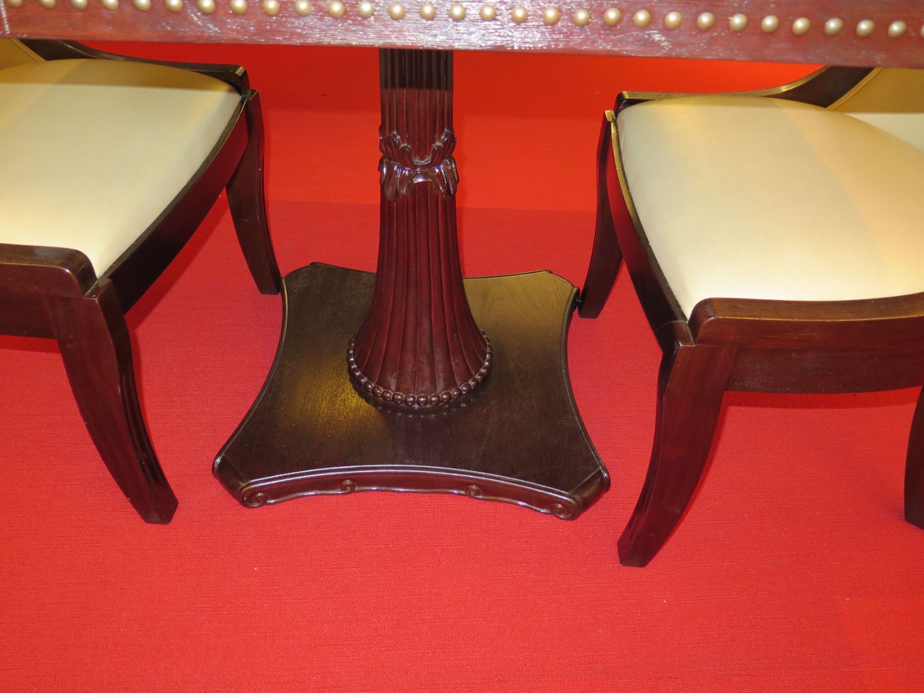 Wooden Table W Pedestal Base 36 x36 x30 H 2 Wooden Upholstered wooden-table-w-pedestal-base-36-x36-x30-h-2-wooden-upholstered