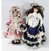 Image 1 : 2 PORCELAIN DOLLS ON STANDS - ONE KATRINA MORANDI