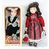 Image 1 : 2 PORCELAIN DOLLS ON STANDS - ONE STILL IN BOX