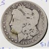 Image 1 : 1890 US MORGAN SILVER DOLLAR