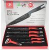 Image 1 : KITCHEN KING 6PCS KNIFE SET - RED HANDLE