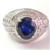 Image 1 : JP933-121 4.15CT SILVER RHODIUM PLATED SAPPHIRE