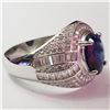 Image 2 : JP933-121 4.15CT SILVER RHODIUM PLATED SAPPHIRE
