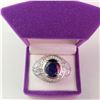 Image 4 : JP933-121 4.15CT SILVER RHODIUM PLATED SAPPHIRE