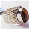 Image 2 : JP993-114 6.15CT SILVER TIGER EYE SIZE 8 RING