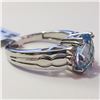 Image 2 : JP933-111 4.35CT SILVER BLUE TOPAZ SIZE 10 RING