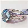 Image 3 : JP933-111 4.35CT SILVER BLUE TOPAZ SIZE 10 RING