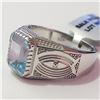 Image 3 : JP933-106 3.9CT SILVER BLUE TOPAZ SIZE 10 RING