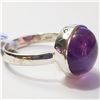Image 2 : JP933-134 8.3CT SILVER AMETHYST SIZE 9.5 RING