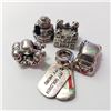 Image 2 : JP933-144 PACK OF 5 SILVER PANDORA STYLE BEADS