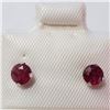 Image 1 : JP933-141 .85CT 14K WHITE GOLD RUBY EARRINGS