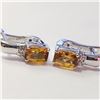 Image 1 : JP933-148 SILVER CITRINE EARRINGS