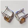 Image 2 : JP933-148 SILVER CITRINE EARRINGS