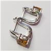 Image 3 : JP933-148 SILVER CITRINE EARRINGS