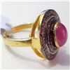Image 2 : JP933-150SILVER RUBY / DIAMOND SIZE 7 RING