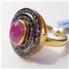 Image 3 : JP933-150SILVER RUBY / DIAMOND SIZE 7 RING