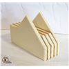 Image 1 : MARBLE KNIFE BLOCK W/ WOOD INLAY