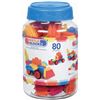 NEW CONTAINER OF 80 PCS BRISTLE BLOCKS - BIG VALUE