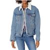 Image 1 : NEW LEVIS SIZE LARGE SHERPA EX-BOYFRIEND TRUCKER