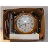 BOX OF PICTURE FRAMES WITH A CLOCK