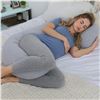 Image 2 : BRAND NEW CSHAPE MATERNITY PILLOW, GREY, PHARMADOC