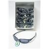 12 PAIRS OF TWO TONE GREY SPORT SUNGLASSES