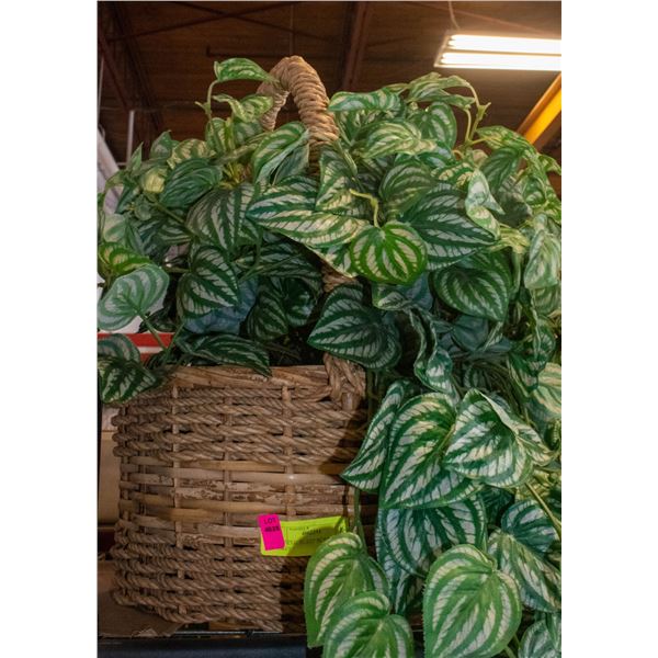 ARTIFICIAL PLANT IN WICKER BASKET