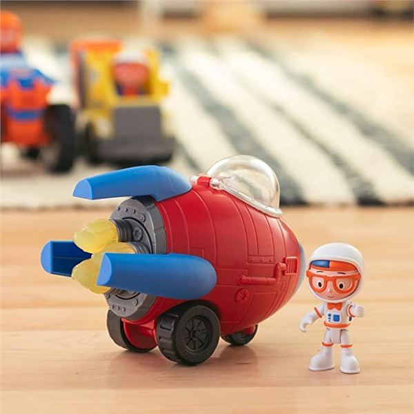 NEW BLIPPI ROCKET SHIP MINI VEHICLE WITH MINI FIG