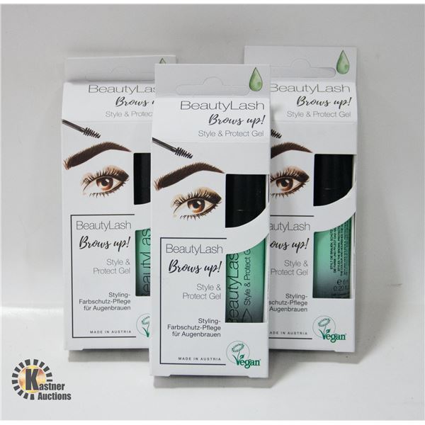 NEW 3 PACK OF BEAUTY LASH BROWS UP STYLE & PROTECT