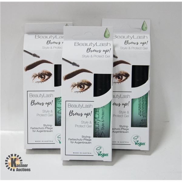NEW 3 PACK OF BEAUTY LASH BROWS UP STYLE & PROTECT