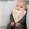 Image 2 : NEW SET OF 4 COPPER PEARL BANDANA BIBS - CITRUS