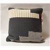 NEW RIVET HAND KNIT DESIGN 17 X 17" THROW PILLOW