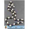 Image 1 : #221-AGATE & FRESH WATERT PEARL NECKLACE 17"