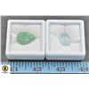 Image 1 : #149-EMERALD 16.85CT & PRENITE 11.60CT