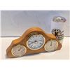 Image 1 : VINTAGE HERITAGE MINT WOODEN CLOCK, THERMOMETER